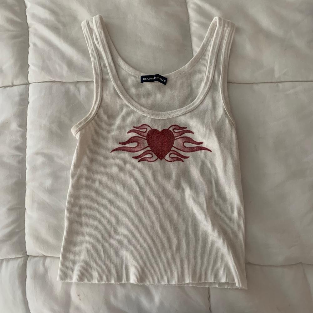 Brandy Melville Heart Tank Top